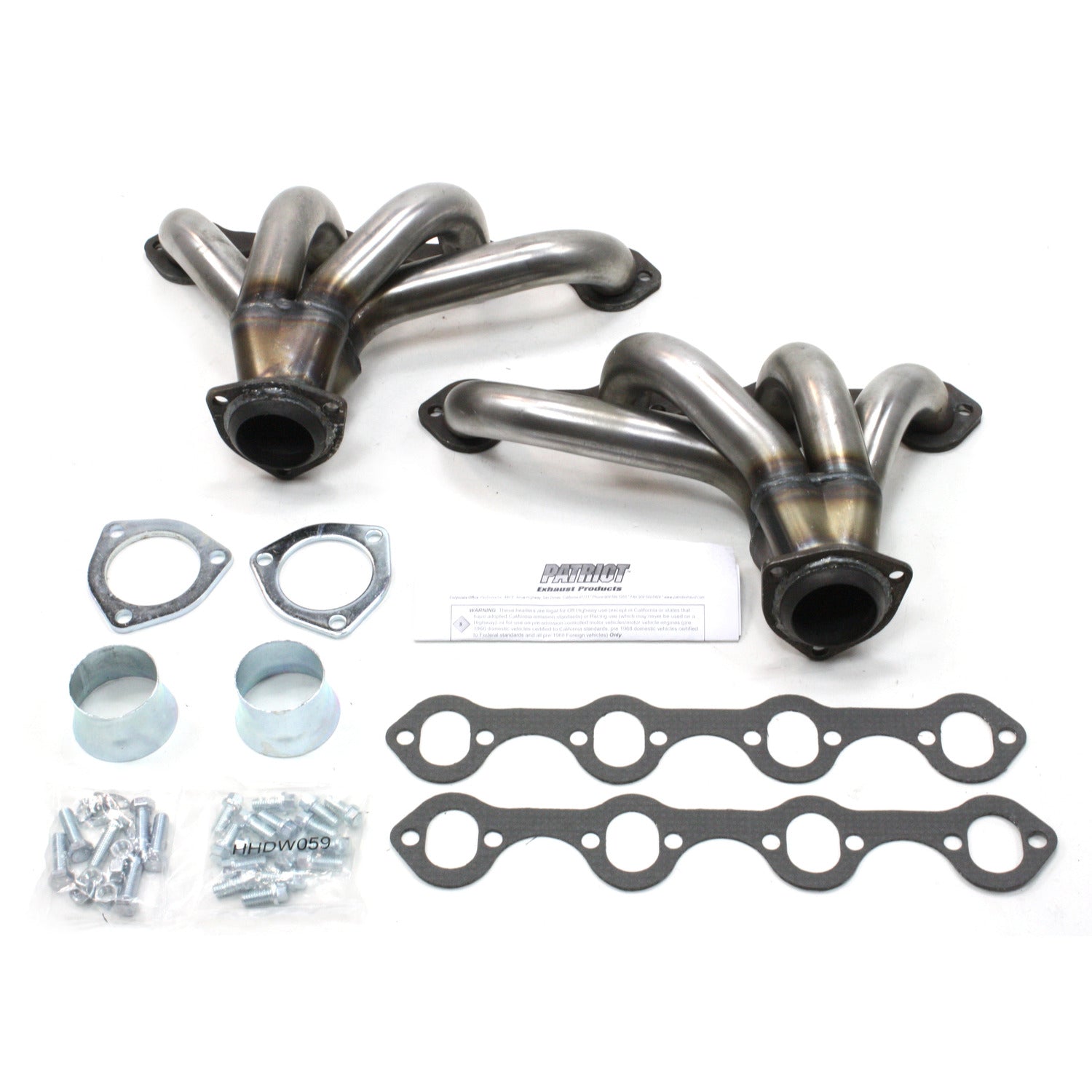 Patriot Exhaust H8427 1 5/8" Tight Tuck Header Street Rod Small Block Ford Raw Steel