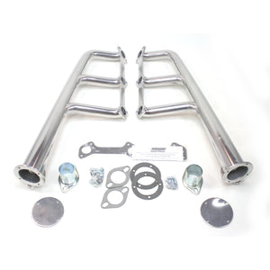 Patriot Exhaust H8474-1 1 3/4"x3 1/2" Lakester Header Ford Lakester Flat Head Metallic Ceramic Coating