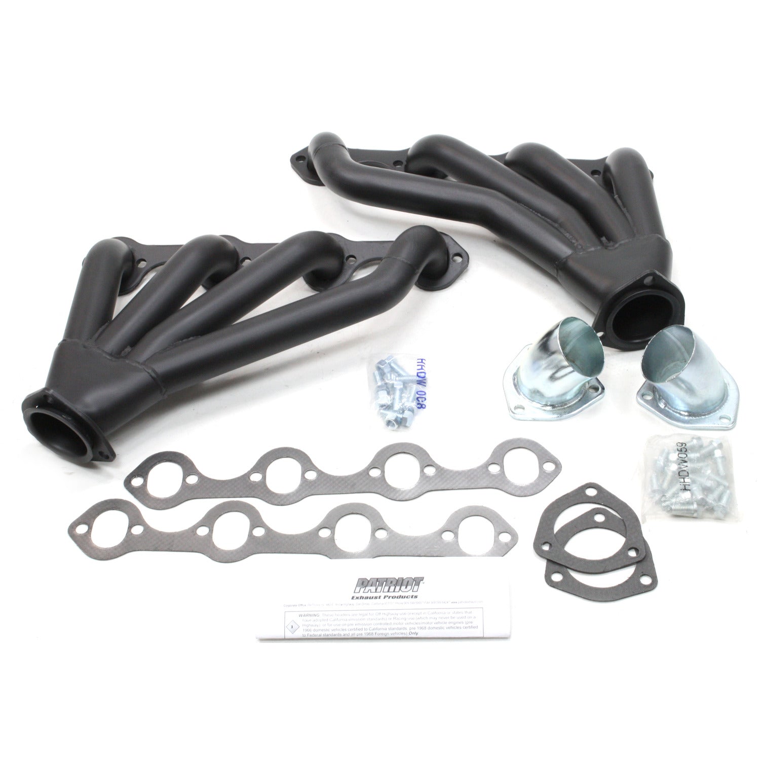 Patriot Exhaust H8482-B 1 5/8" Tight Tuck Rear Swept Style Header Street Rod 260-351W Ford Hi-Temp Black Coating