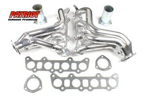 Patriot Exhaust H8483-1 1 3/4" Tight Tuck Header Street Rod Ford 5.0 Coyote Engine Polished Metallic Ceramic Coating