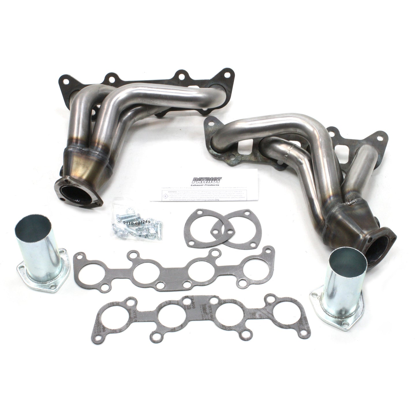 Patriot Exhaust H8483 1 3/4" Tight Tuck Header Street Rod Ford 5.0 Coyote Engine Raw Steel